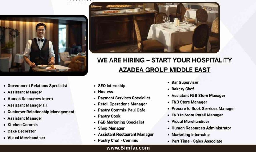 We Are Hiring – Start Your Hospitality Azadea Group Middle East