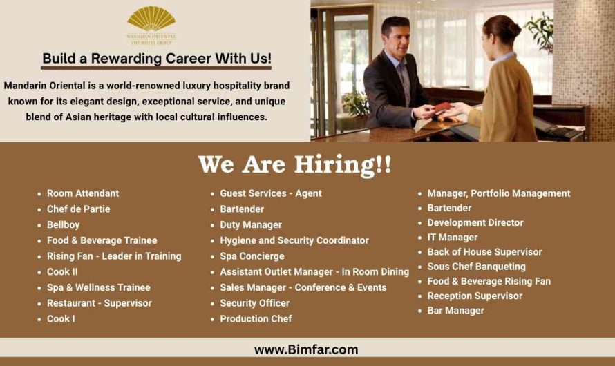 Mandarin Oriental Hotel Jobs Qatar, UK