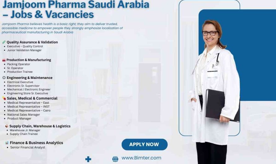 Jamjoom Pharma Saudi Arabia – Jobs & Vacancies