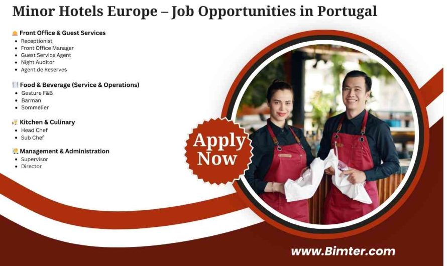 Minor Hotels Europe – Job Opportunities in Portugal
