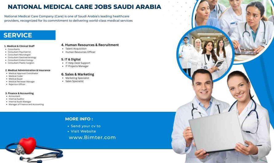 National Medical Care Jobs Saudi Arabia