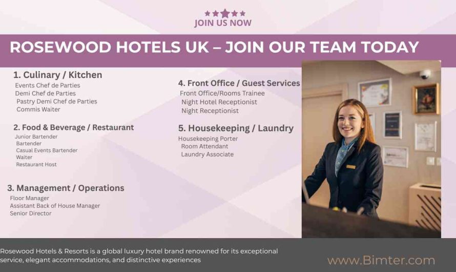 Rosewood Hotels UK – Join Our Team Today