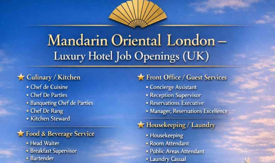 Mandarin Oriental London – Luxury Hotel Job Openings (UK)