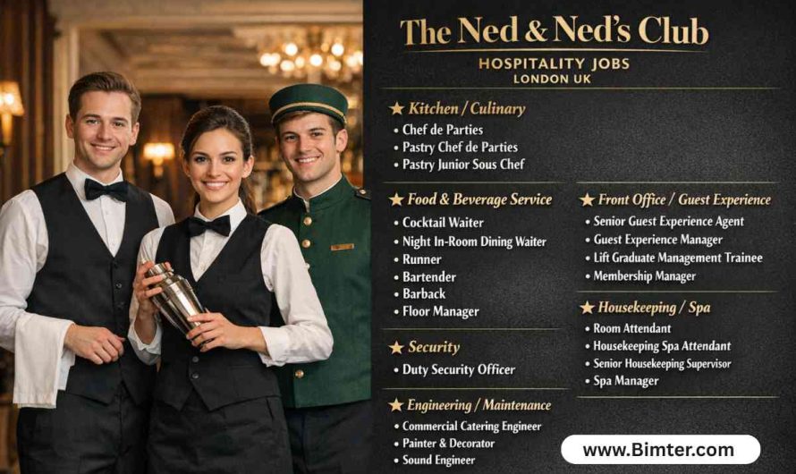 The Ned & Ned’s Club Hospitality Jobs London UK