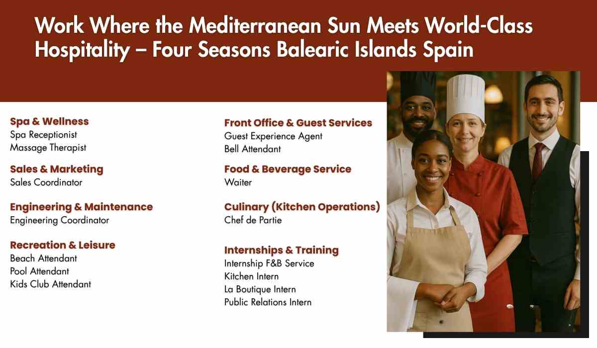 Work Where the Mediterranean Sun Meets World-Class Hospitality – Four Seasons Balearic Islands Spain