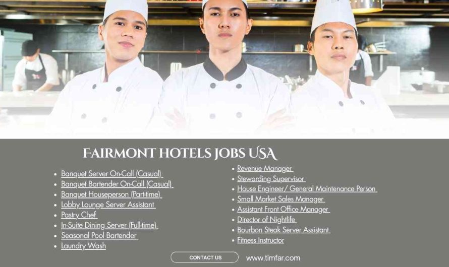 Fairmont hotels jobs USA                                                                 