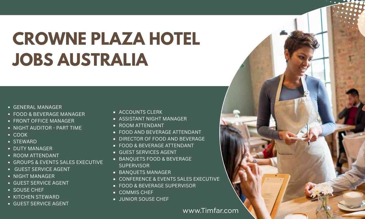 Crowne plaza Hotel Jobs Australia
