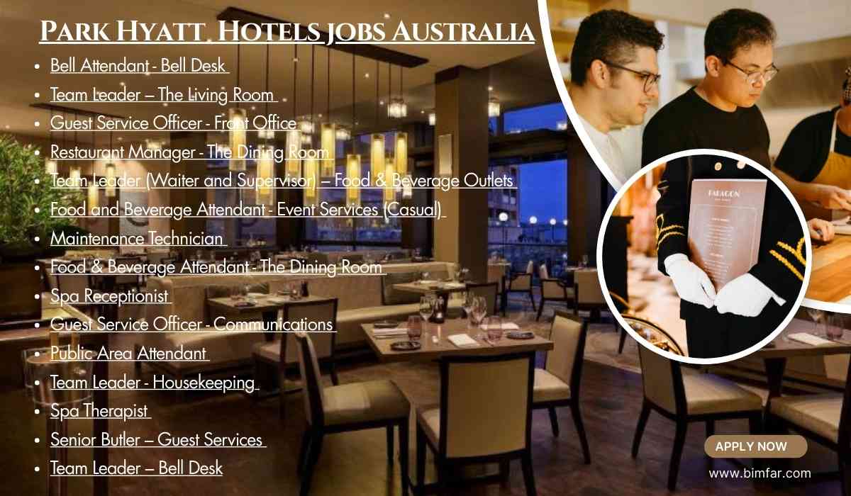Park Hyatt Hotels jobs Australia