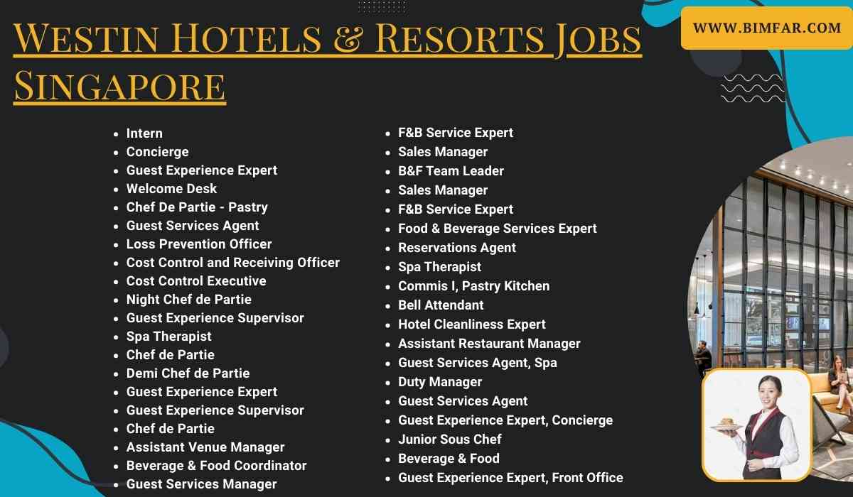 Westin Hotels & Resorts Jobs Singapore