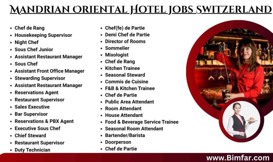 Mandarin Oriental Hotel Jobs Switzerland