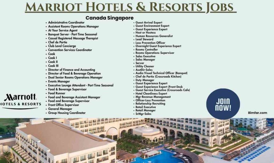 Marriot Hotels & Resorts Jobs Canada Singapore