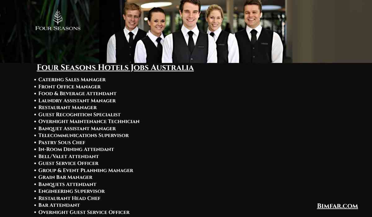 Four Seasons Hotels Jobs Australia