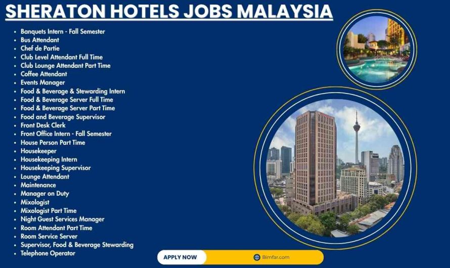 Sheraton hotels jobs Malaysia