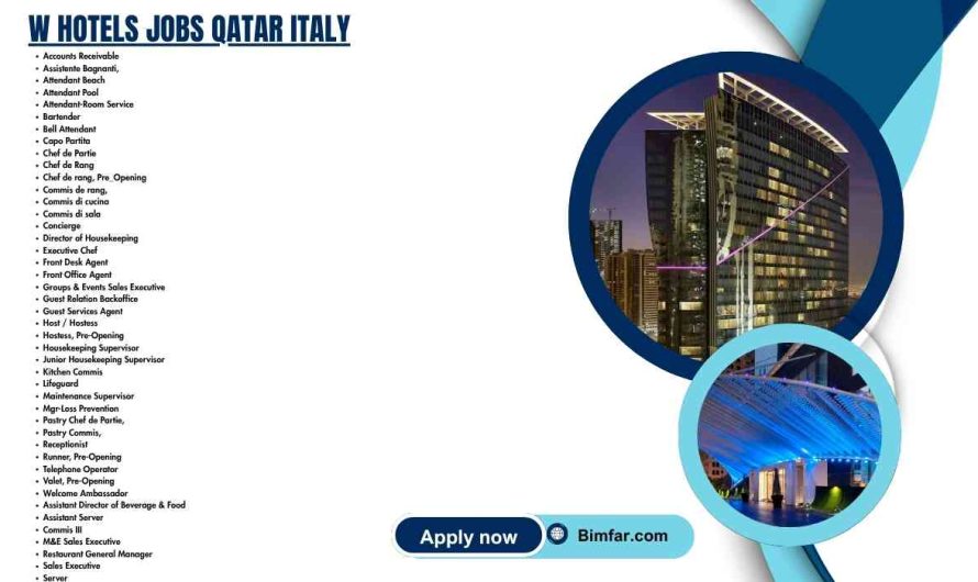 W Hotels Jobs Qatar Italy