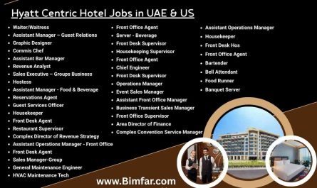 Hyatt Centric Hotel Jobs UAE, US