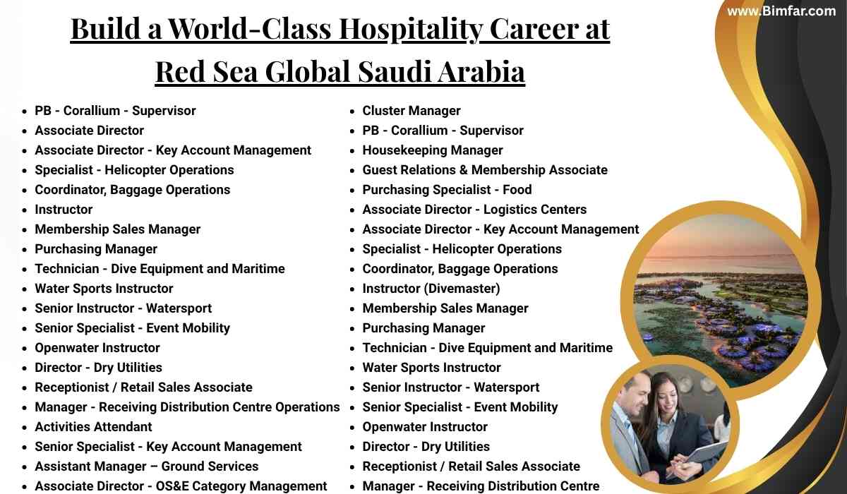 Build a World-Class Hospitality Career At Red Sea Global Saudi Arabia