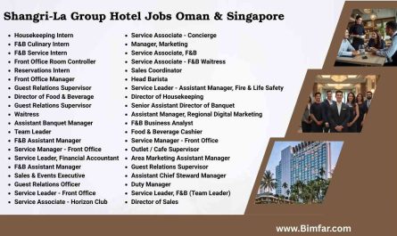 Shangri-La Group Hotel Jobs Oman & Singapore