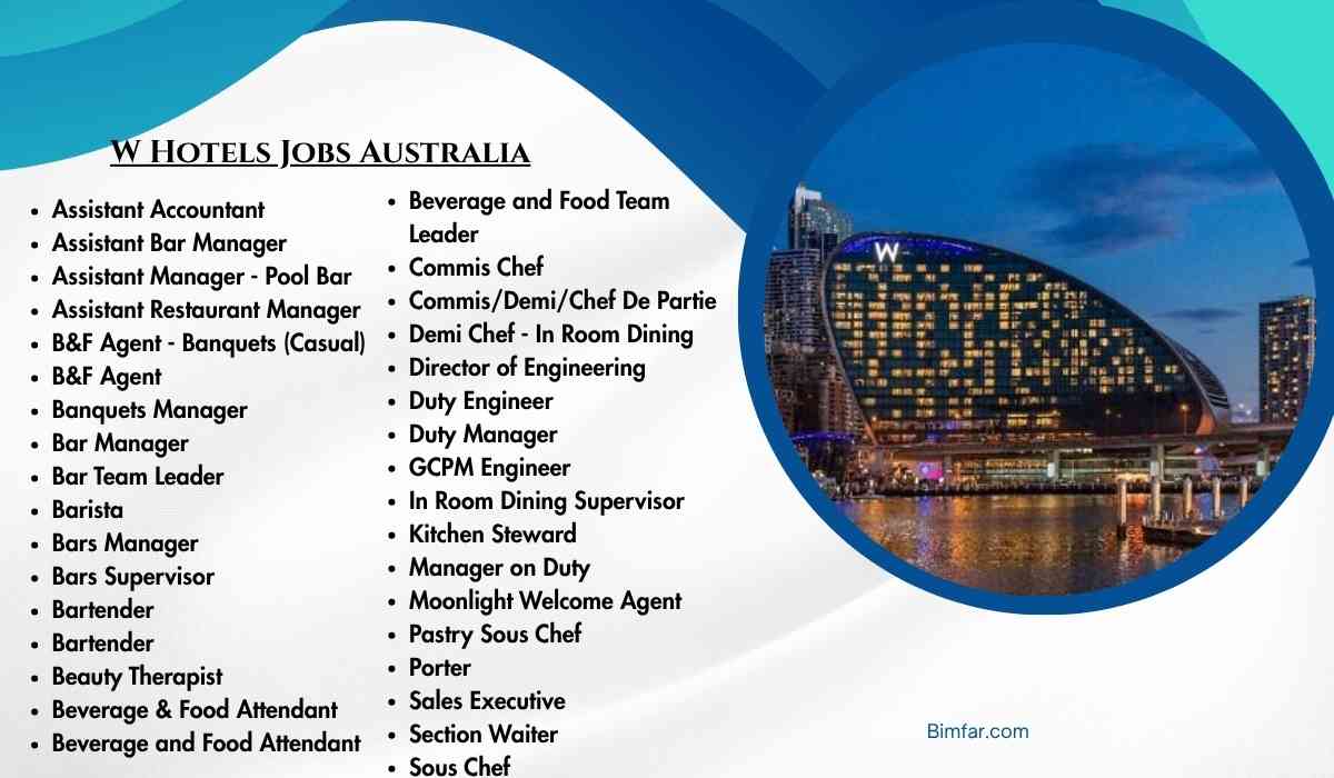 W Hotels Jobs Australia