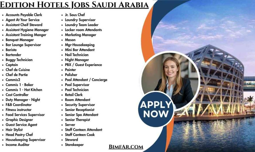 Edition Hotels Jobs Saudi Arabia