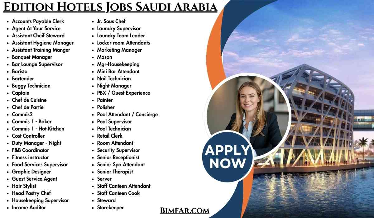 Edition Hotels Jobs Saudi Arabia