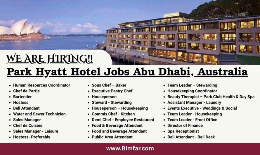 Park Hyatt Hotel Jobs Abu Dhabi & Australia