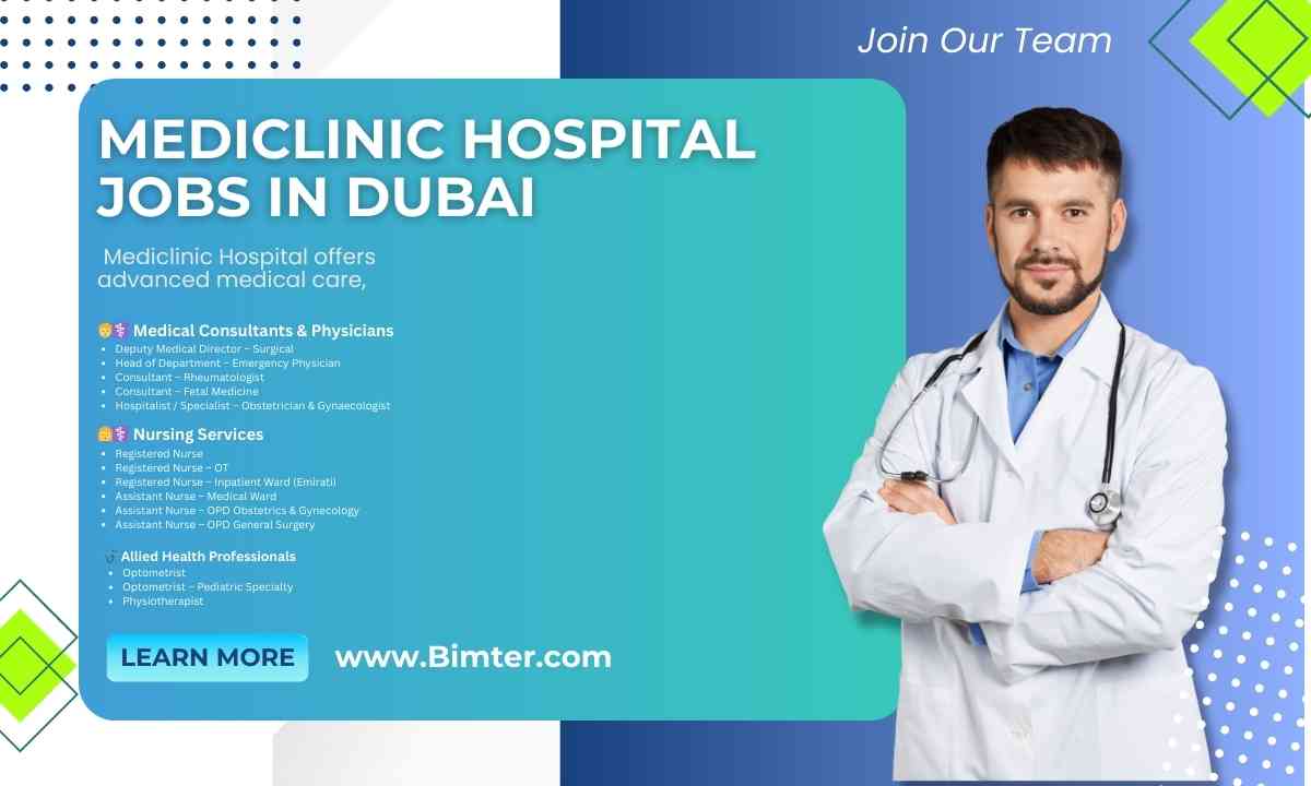 MediClinic Hospital Jobs in Dubai