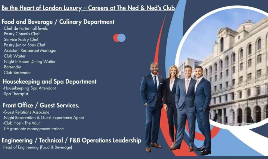 Be the Heart of London Luxury – Careers at The Ned & Ned’s Club
