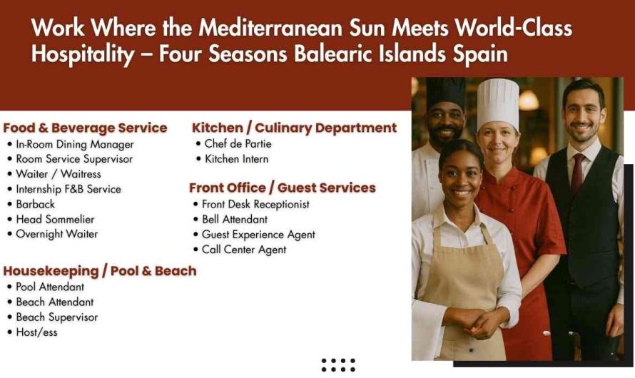 Work Where the Mediterranean Sun Meets World-Class Hospitality – Four Seasons Balearic Islands Spain