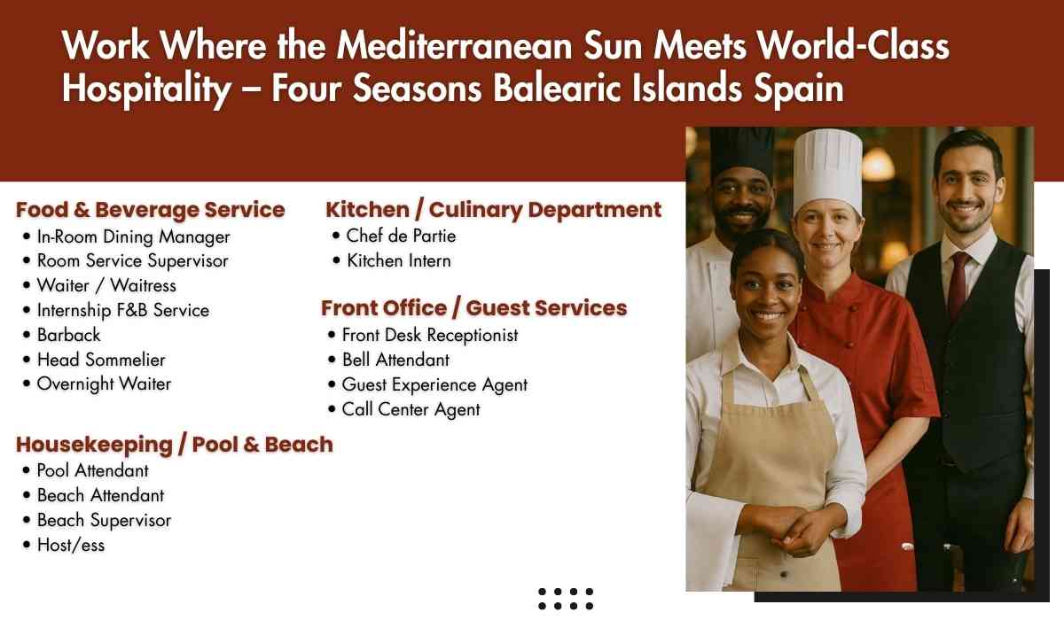 Work Where the Mediterranean Sun Meets World-Class Hospitality – Four Seasons Balearic Islands Spain
