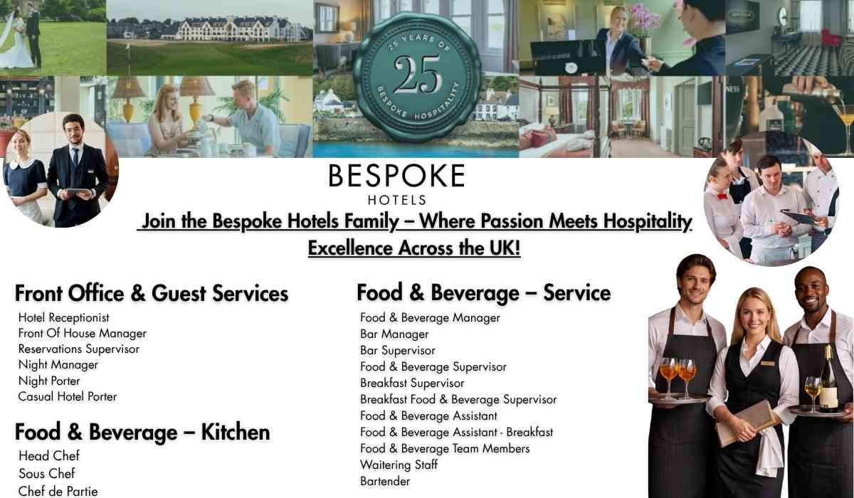 Join the Bespoke Hotels Family – Where Passion Meets Hospitality Excellence Across the UK!