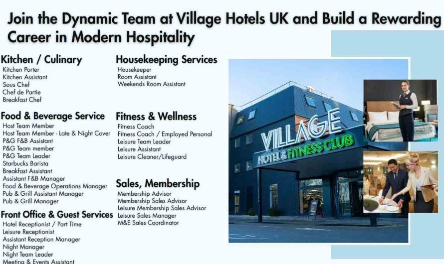 Join the Dynamic Team at Village Hotels UK and Build a Rewarding Career in Modern Hospitality