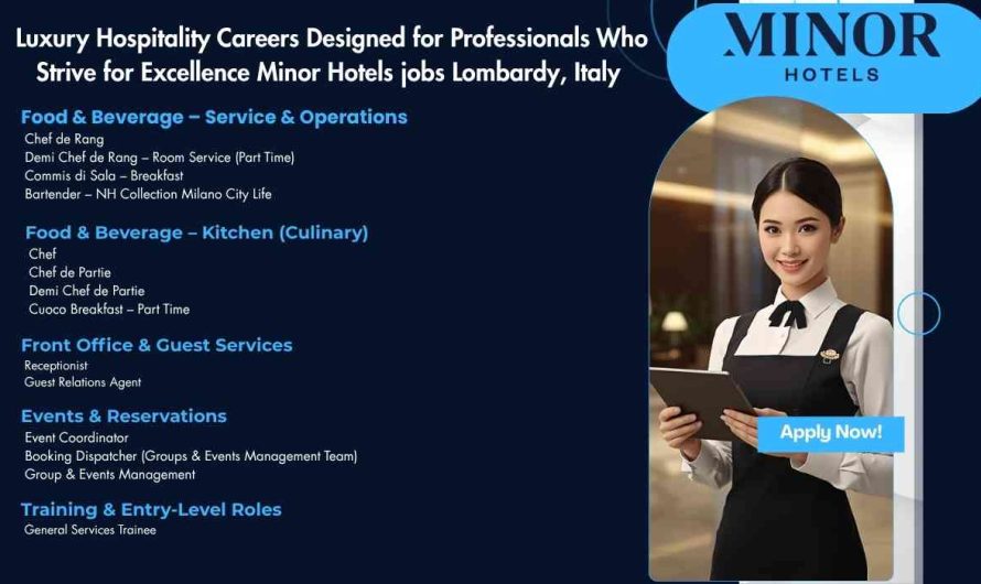Luxury Hospitality Careers Designed for Professionals Who Strive for Excellence Minor Hotels jobs Lombardy, Italy