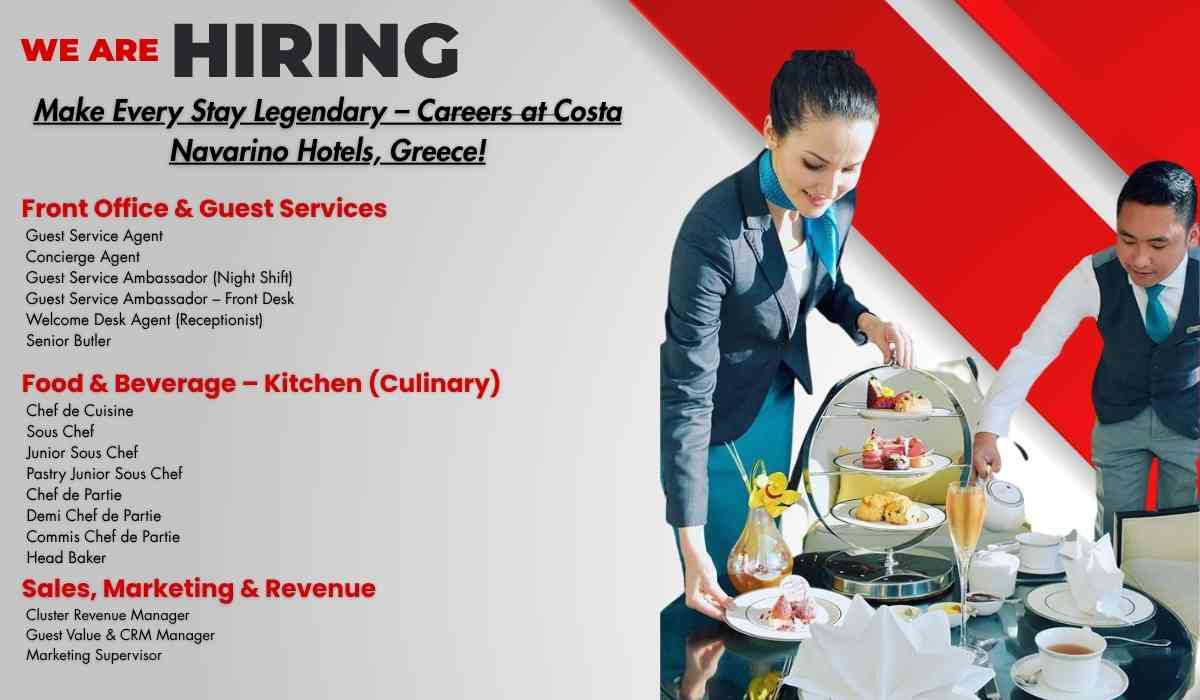 Make Every Stay Legendary – Careers at Costa Navarino Hotels, Greece!