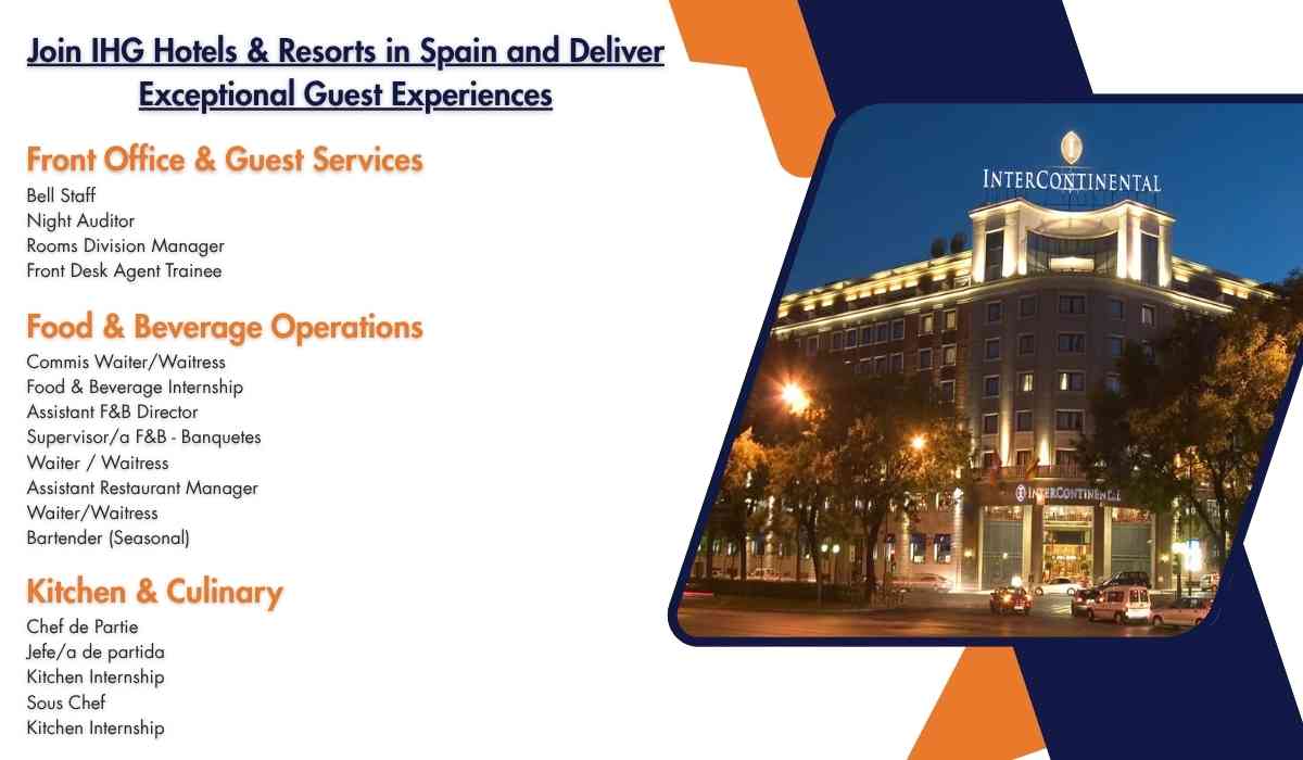 Join IHG Hotels & Resorts in Spain and Deliver Exceptional Guest Experiences