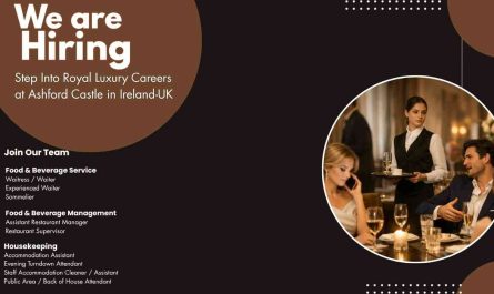 Step Into Royal Luxury Careers at Ashford Castle in Ireland-UK