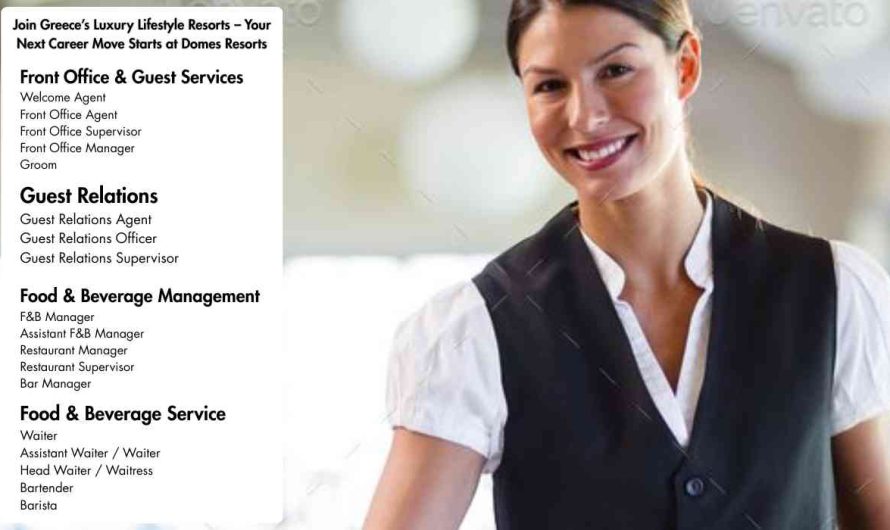 Join Greece’s Luxury Lifestyle Resorts – Your Next Career Move Starts at Domes Resorts