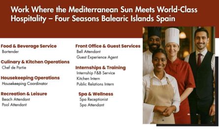 Work Where the Mediterranean Sun Meets World-Class Hospitality – Four Seasons Balearic Islands Spain  