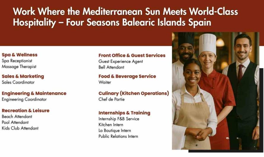 Work Where the Mediterranean Sun Meets World-Class Hospitality – Four Seasons Balearic Islands Spain